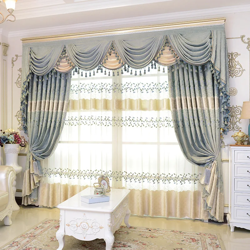 Splicing Design European Pastoral Leaves Embroidered Blackout Curtains For living Room Bedroom Tulle Curtain Window Treatment
Splicing Design European Pastoral Leaves Embroidered Blackout Curtains For living Room Bedroom Tulle Curtain Window Treatment