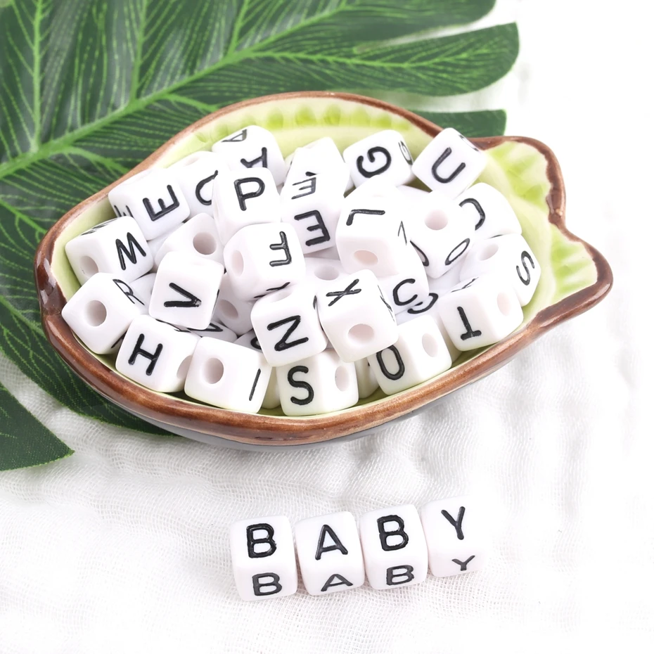 Bite Bites 26PC White Acrylic Letter Alphabet Cube Beads 12mm Pacifier Chain Jewelry Making Jewelry DIY Accessories Baby Teether
Bite Bites 26PC White Acrylic Letter Alphabet Cube Beads 12mm Pacifier Chain Jewelry Making Jewelry DIY Accessories Baby Teether