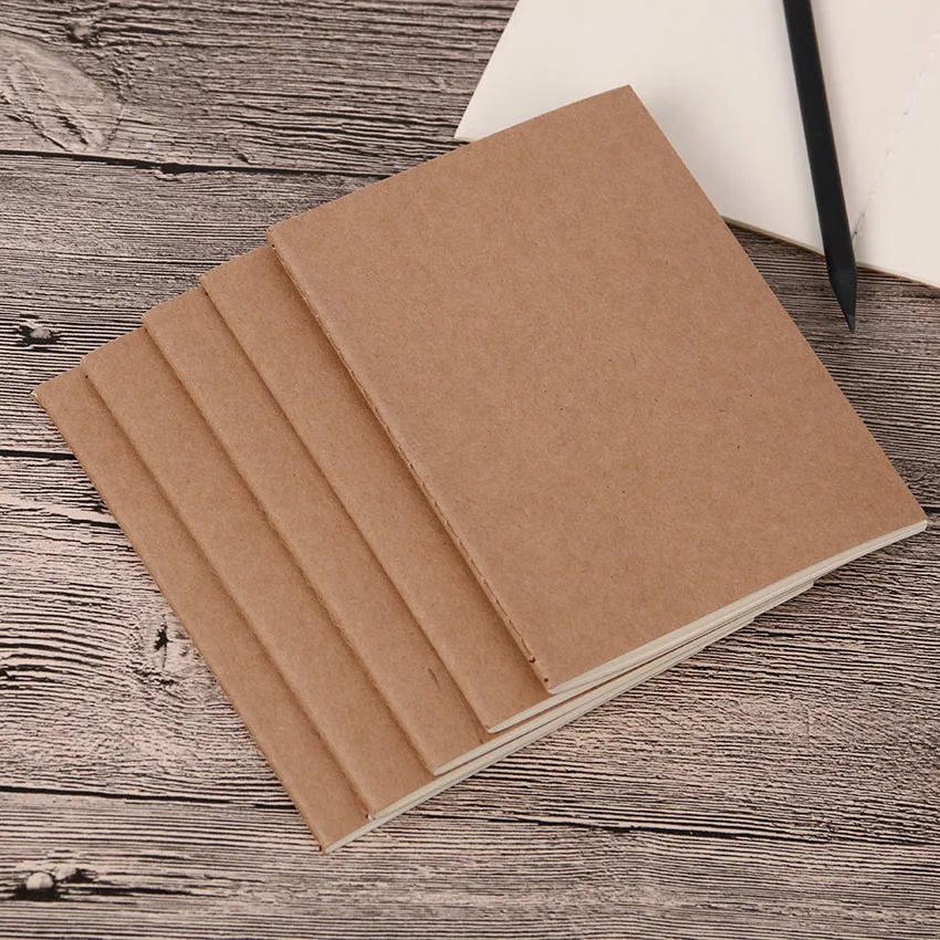 Image 1 pcs Cowhide Paper Vintage Cover Travel Journal Notebook Blank Notepad Office School Stationery Supplies