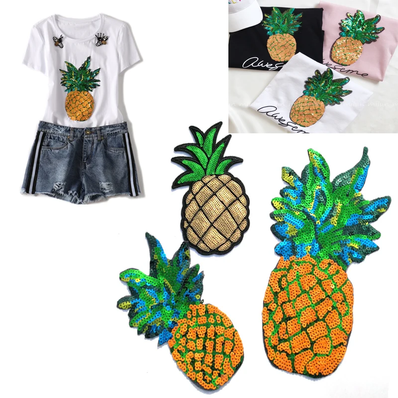 Pineapple Patch Iron Sew On Clothes Fruit Embroidered Badge Embroidery Applique