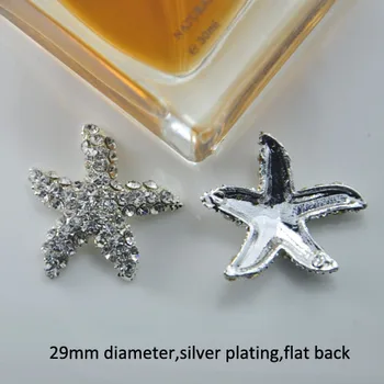 (M0736) 29mm dimeter rhinestone embellishment ,starfish shape,silver or gold plating,crystal style,flat back,100pcs/lot
(M0736) 29mm dimeter rhinestone embellishment ,starfish shape,silver or gold plating,crystal style,flat back,100pcs/lot