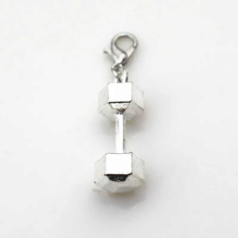 20pcs/lot Sports Silver barbell dangle charms lobster clasp charms diy fashion jewelry accessory hanging floating charms
20pcs/lot Sports Silver barbell dangle charms lobster clasp charms diy fashion jewelry accessory hanging floating charms