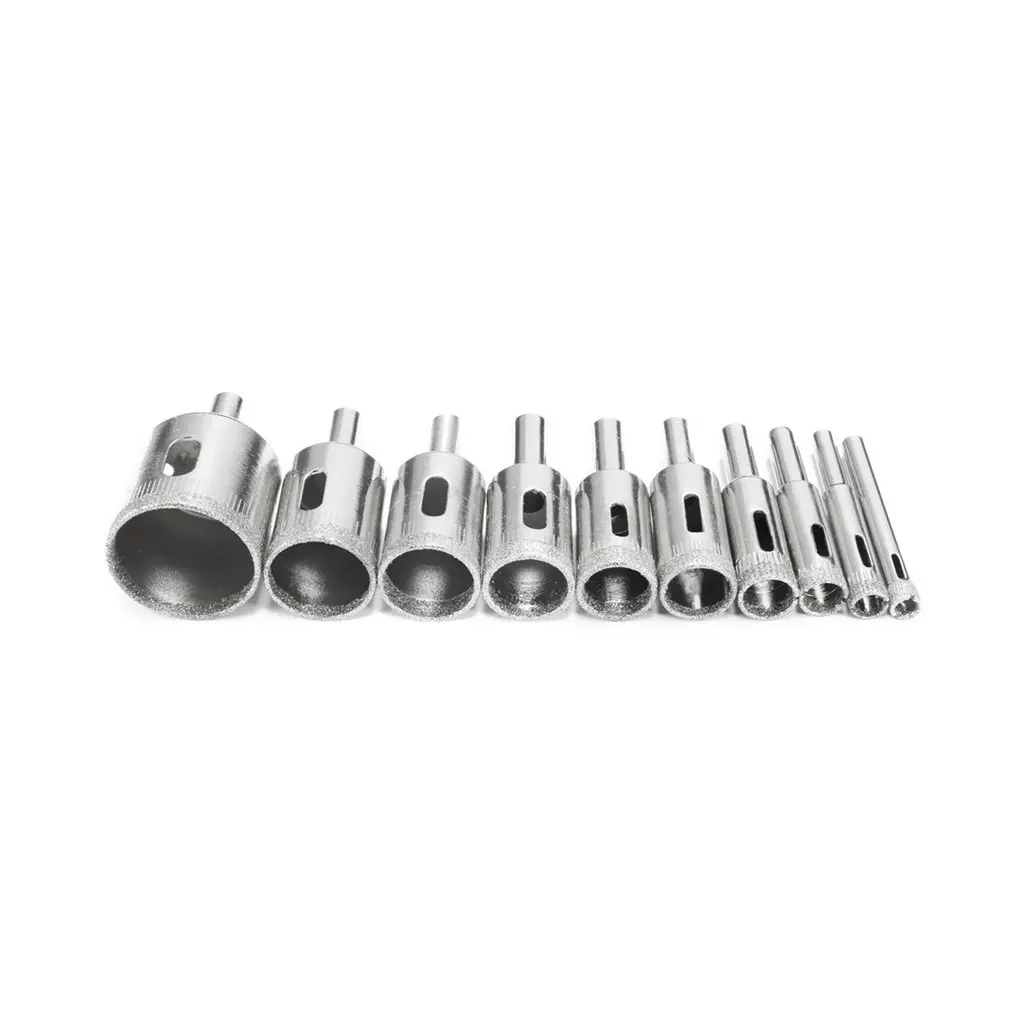 10Pcs/set Diamond Drill Bit Set 6mm-30mm Diamond Coated Core Hole Saw Drill Bits Tool Cutter for Glass Marble Tile
10Pcs/set Diamond Drill Bit Set 6mm-30mm Diamond Coated Core Hole Saw Drill Bits Tool Cutter for Glass Marble Tile