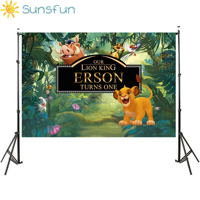 Sunsfun Forest Cartoon Lion King Backdrop Boys 1st Birthday Party Backgrounds For Photo Studio Customized 7x5FT
Sunsfun Forest Cartoon Lion King Backdrop Boys 1st Birthday Party Backgrounds For Photo Studio Customized 7x5FT