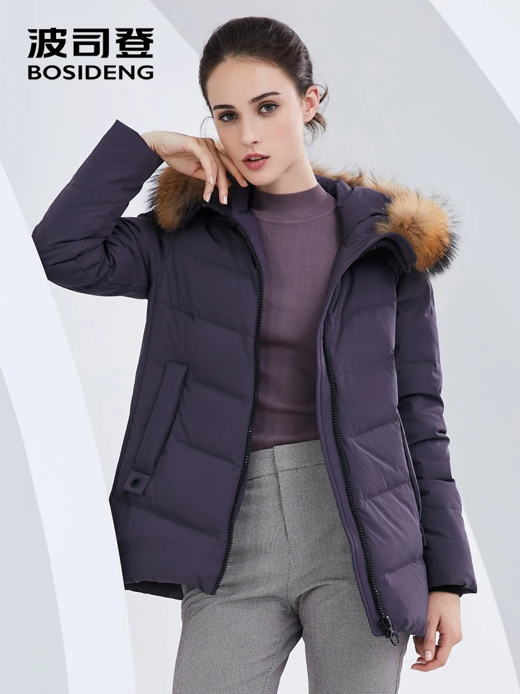 BOSIDENG women's down jacket female new winter real fur collar hooded loose down coat plus size short parka B80141032B
BOSIDENG women's down jacket female new winter real fur collar hooded loose down coat plus size short parka B80141032B