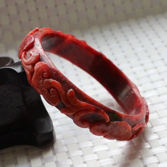 A955 Vintage Chinese Hand-carved Beautiful Red Jadeite Jade Bracelet Bangle 66mm 10.20 40
A955 Vintage Chinese Hand-carved Beautiful Red Jadeite Jade Bracelet Bangle 66mm 10.20 40