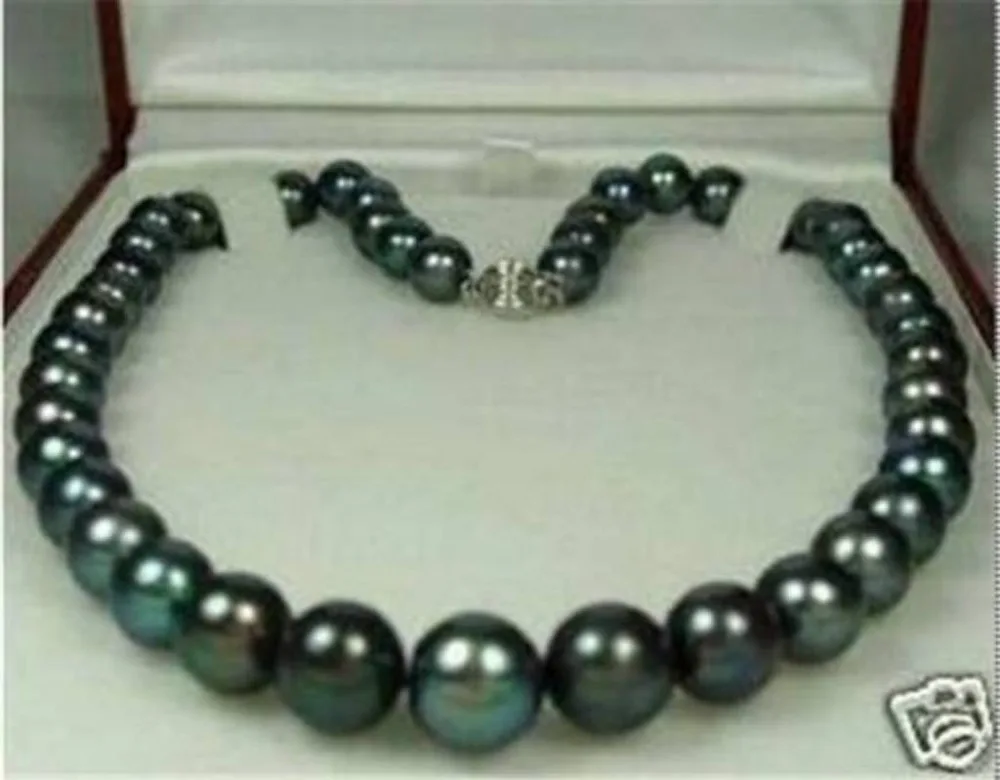 

Бесплатная доставка Очаровательная! Ожерелье из таитянского черного натурального жемчуга 8-9 мм, 18 дюймов, AA, ^^@^ благородный стиль, естественное и тонкое ожерелье