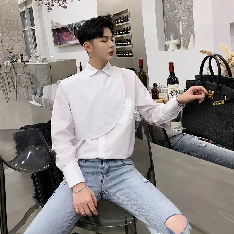 MIXCUBIC 2019 spring summer England style unique Irregular lamination design shirts men casual loose simple shirts M-XXL
MIXCUBIC 2019 spring summer England style unique Irregular lamination design shirts men casual loose simple shirts M-XXL