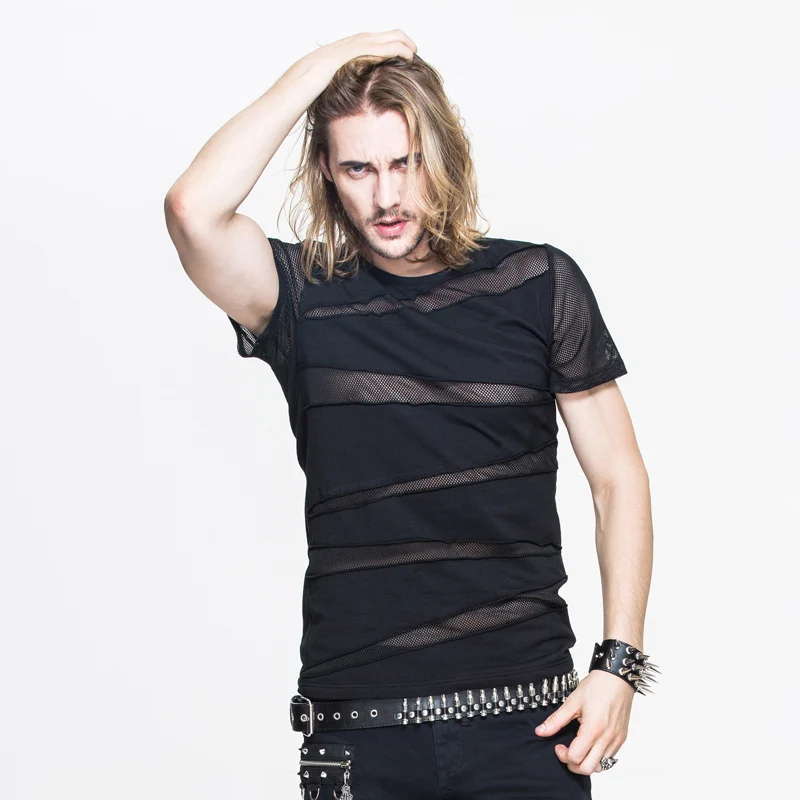 Devil Fashion New Arrival Punk Sexy Hollow Out Man T-Shirt Gothic Black Short Sleeve O-Neck Tee Shirt Tops 2017 Spring Summer
Devil Fashion New Arrival Punk Sexy Hollow Out Man T-Shirt Gothic Black Short Sleeve O-Neck Tee Shirt Tops 2017 Spring Summer