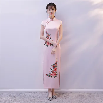 Shanghai Story Long Cheongsam chinese traditional dress oriental style dresses Summer Floral Qipao for Women
Shanghai Story Long Cheongsam chinese traditional dress oriental style dresses Summer Floral Qipao for Women