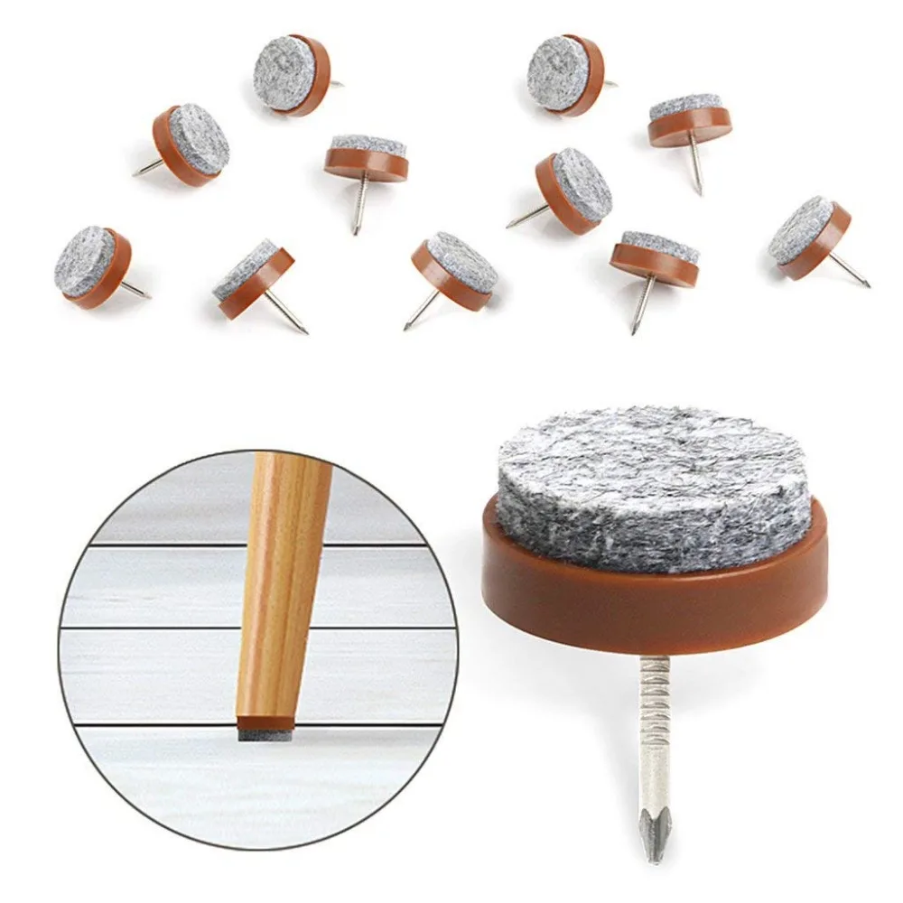 40pcs Round Heavy Duty Nail-on Anti-Sliding Felt Pad(Dia 0.87" or 22mm,brown) for Wooden Furniture Chair Tables Leg Feet By Alim
40pcs Round Heavy Duty Nail-on Anti-Sliding Felt Pad(Dia 0.87" or 22mm,brown) for Wooden Furniture Chair Tables Leg Feet By Alim