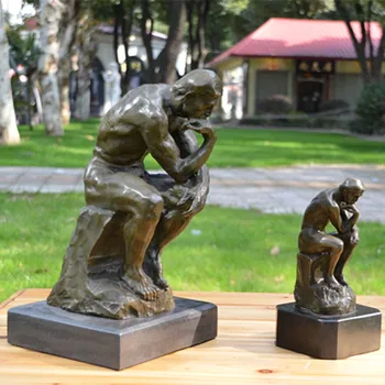 bronze statue of the thinker think meditation works of art figures decorated birthday gift business office decoration
bronze statue of the thinker think meditation works of art figures decorated birthday gift business office decoration