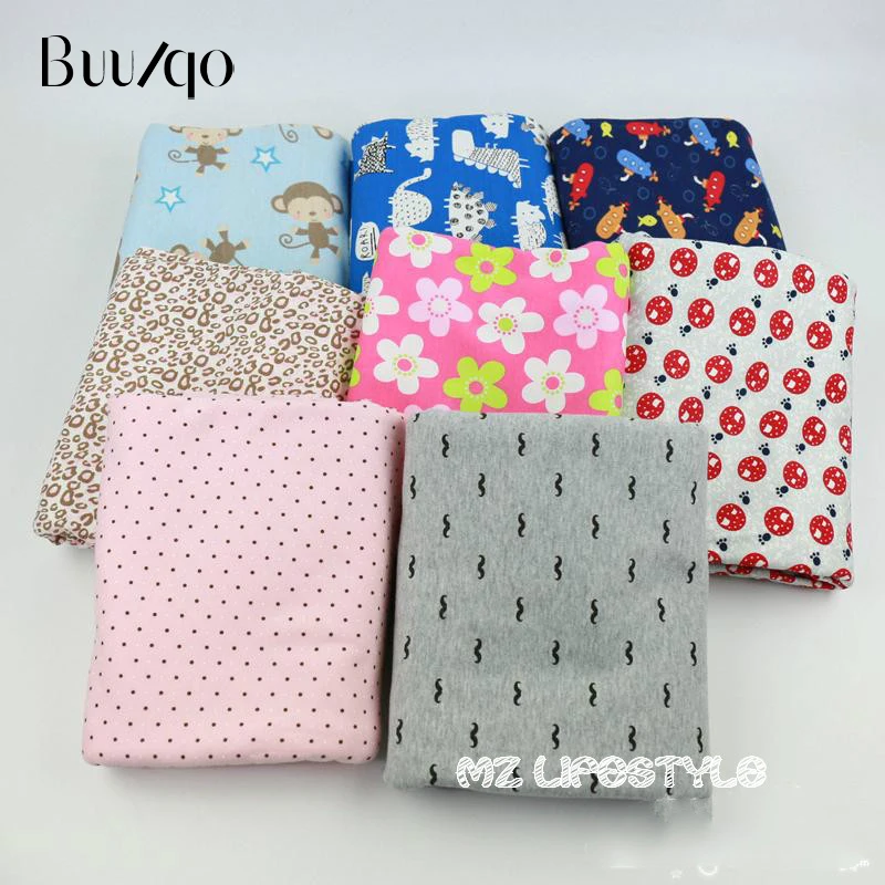 Buulqo Stretchy printed Lovely baby cotton knitted fabric DIY sewing baby cotton jersey fabric for clothing 50*170cm
Buulqo Stretchy printed Lovely baby cotton knitted fabric DIY sewing baby cotton jersey fabric for clothing 50*170cm