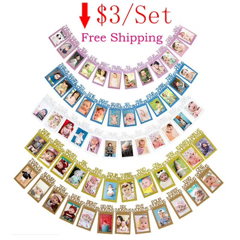 Newborn baby Photo Frame Banner Happy 1st Birthday banners Photo wall decoration pull flag Party banner Supply 6inch free ship
Newborn baby Photo Frame Banner Happy 1st Birthday banners Photo wall decoration pull flag Party banner Supply 6inch free ship