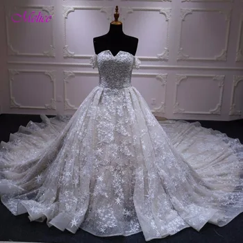 Melice New Luxury Beaded Pearls Ball Gown Wedding Dress 2020 Gorgeous Lace Royal Train Princess wedding Dress Vestido de Noiva
Melice New Luxury Beaded Pearls Ball Gown Wedding Dress 2020 Gorgeous Lace Royal Train Princess wedding Dress Vestido de Noiva