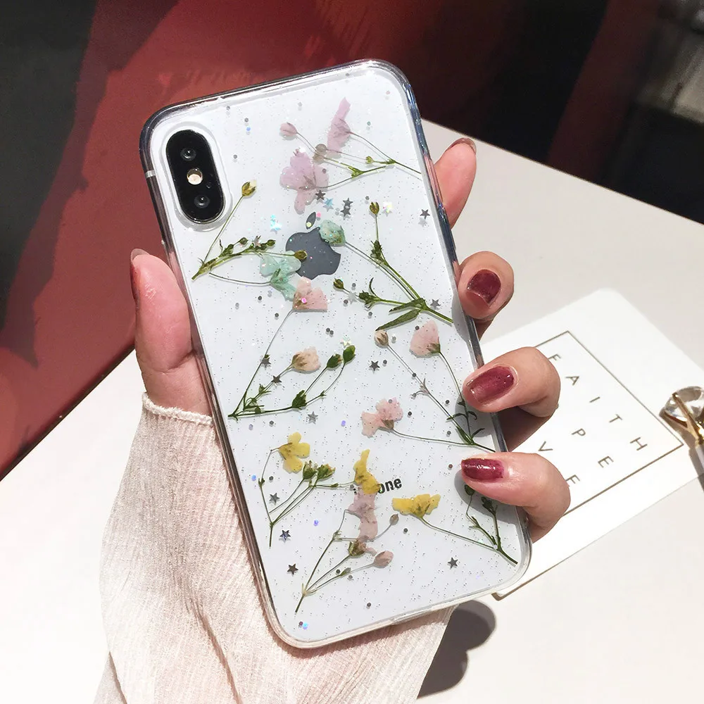 ONEPLANT Real Dried Flower Cases For iPhone X XS Max XR 6 6S 7 8 Plus Case Handmade Clear Soft Fresh Flower Phone Back Cover
ONEPLANT Real Dried Flower Cases For iPhone X XS Max XR 6 6S 7 8 Plus Case Handmade Clear Soft Fresh Flower Phone Back Cover
