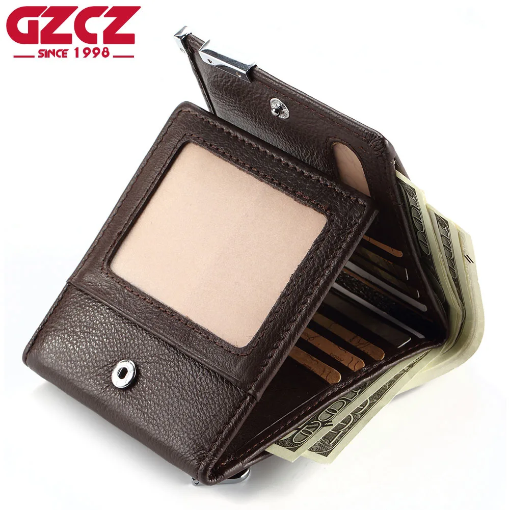 GZCZ New genuine leather small slim wallet men coffee thin purse walet Multi-card holder carteira masculina gift for boyfriend
GZCZ New genuine leather small slim wallet men coffee thin purse walet Multi-card holder carteira masculina gift for boyfriend