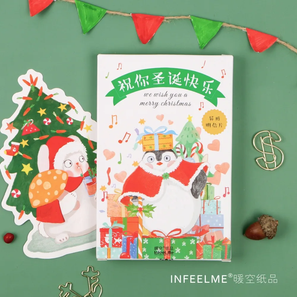 30 sheets/Set Creative Animals celebrate Christmas Postcard /Greeting Card/Message Card/Christmas and New Year gifts
30 sheets/Set Creative Animals celebrate Christmas Postcard /Greeting Card/Message Card/Christmas and New Year gifts