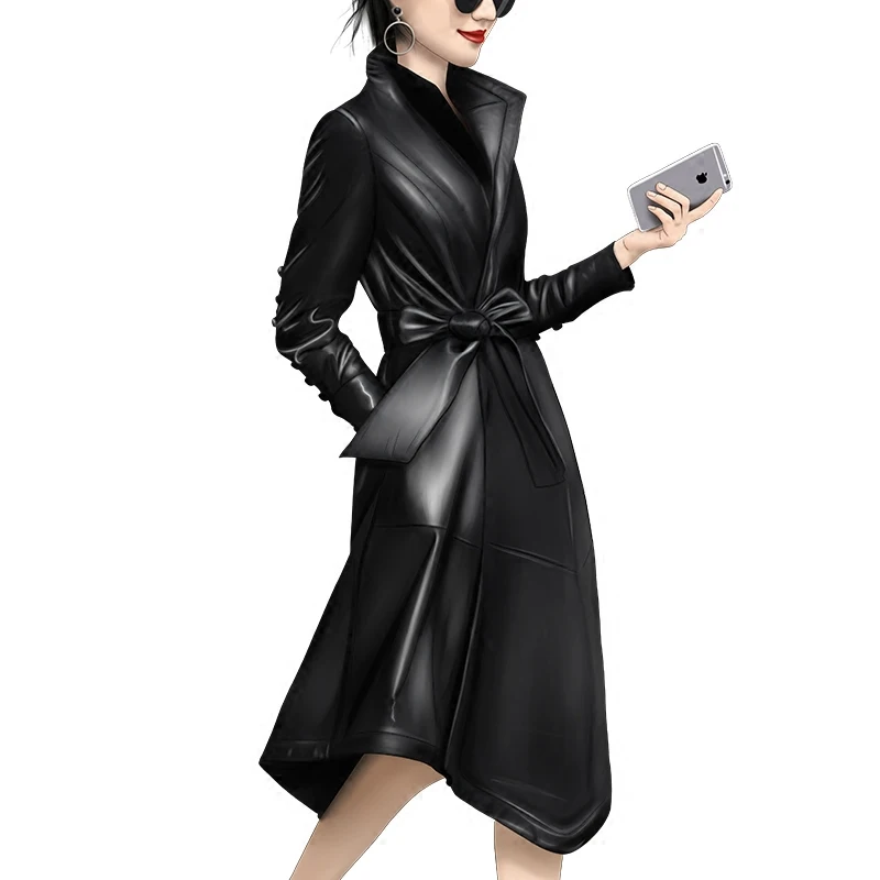 Vintage 100% Sheepskin Coat Real Genuine Leather Jacket Women Clothes 2019 Spring Korean Elegant Outwear Long Trench Coat ZT2280
Vintage 100% Sheepskin Coat Real Genuine Leather Jacket Women Clothes 2019 Spring Korean Elegant Outwear Long Trench Coat ZT2280