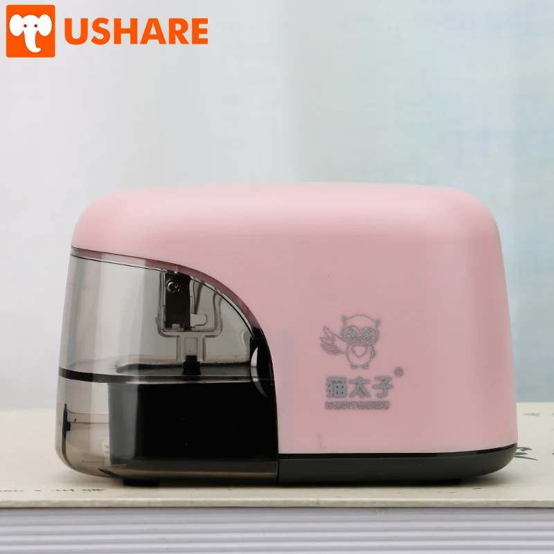 USHARE Battery Operated Pencil Sharpener Wholesale Soft Color With Big Capacity Carton Drawer Electric Pencil Sharpener For Kids 
USHARE Battery Operated Pencil Sharpener Wholesale Soft Color With Big Capacity Carton Drawer Electric Pencil Sharpener For Kids