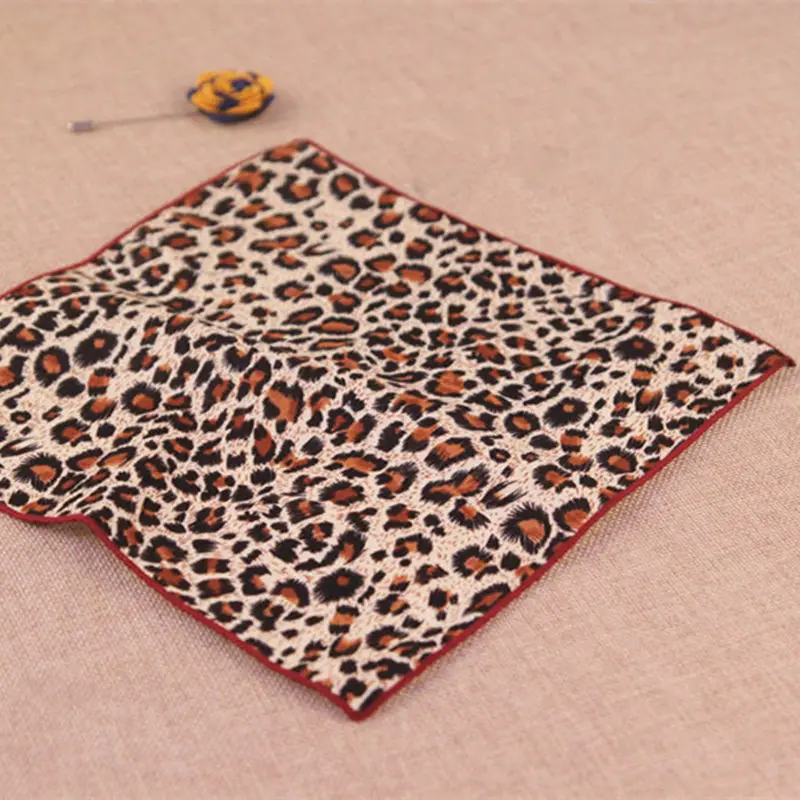 100% хлопок носовые платки леопардовые/тигровые полосы печать карманный