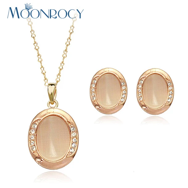 MOONROCY Jewelry wholesale Free Shipping Rose Gold Color Opal Jewelry Set Necklace and Earring for women Gift
MOONROCY Jewelry wholesale Free Shipping Rose Gold Color Opal Jewelry Set Necklace and Earring for women Gift