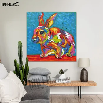 100% Hand Made Rabbit Oil Single Painting Modern Animal Square Wall Art Acrylic Oil Paint On Canvas Living Room Home Decor
100% Hand Made Rabbit Oil Single Painting Modern Animal Square Wall Art Acrylic Oil Paint On Canvas Living Room Home Decor