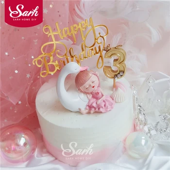 Swan Sleeping Girl Decoration Diamond Crown Cake Toppers Happy Children's Day Birthday for Party Supplies Baking Lovely Gifts
Swan Sleeping Girl Decoration Diamond Crown Cake Toppers Happy Children's Day Birthday for Party Supplies Baking Lovely Gifts