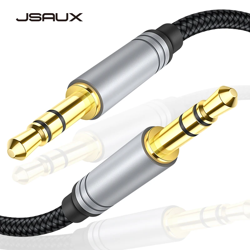 JSAUX AUX Cable 3.5mm Auxiliary Audio Cable Nylon Braided Aux Cord for headphone Car Xiaomi redmi Samsung AUX Cord
JSAUX AUX Cable 3.5mm Auxiliary Audio Cable Nylon Braided Aux Cord for headphone Car Xiaomi redmi Samsung AUX Cord