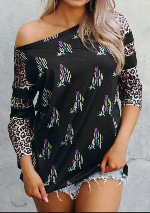 Cactus Leopard Printed One Shoulder Blouse ladies blouses woman top womens shirts mujer top women clothes 2019 haut femme
Cactus Leopard Printed One Shoulder Blouse ladies blouses woman top womens shirts mujer top women clothes 2019 haut femme