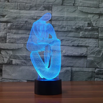Creative double people meditation abstract shape design 3D night light 7 Changing Colors LED table Lamp as gift or decor
Creative double people meditation abstract shape design 3D night light 7 Changing Colors LED table Lamp as gift or decor