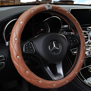 KKYSYELVA car steering wheel cover 38cm Fashion Wheel Covers for Women Lady Leather Steering-wheel Auto Interior Accessories
KKYSYELVA car steering wheel cover 38cm Fashion Wheel Covers for Women Lady Leather Steering-wheel Auto Interior Accessories