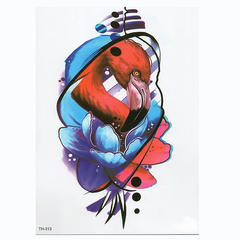 Waterproof Temporary Tattoo Sticker Samll Arm Sleeve Big Bird Animal Full Flower Tatoo Body Art | Красота и здоровье
