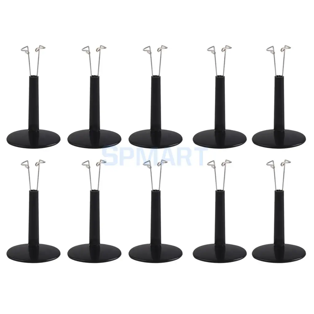 10x Adjustable C Type Doll Bear Stand Display Holder Metal Stand Plastic Base 10.5-13cm for 12'' Dolls Bear Dollhouse Accs Black
10x Adjustable C Type Doll Bear Stand Display Holder Metal Stand Plastic Base 10.5-13cm for 12'' Dolls Bear Dollhouse Accs Black