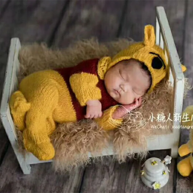 Newborn Animal Set Knitted Newborn Boy Footed Romper Vintage Teddy Bear Hat Props Bear Jumpsuit Baby Clothes Props Posing Toy 
Newborn Animal Set Knitted Newborn Boy Footed Romper Vintage Teddy Bear Hat Props Bear Jumpsuit Baby Clothes Props Posing Toy