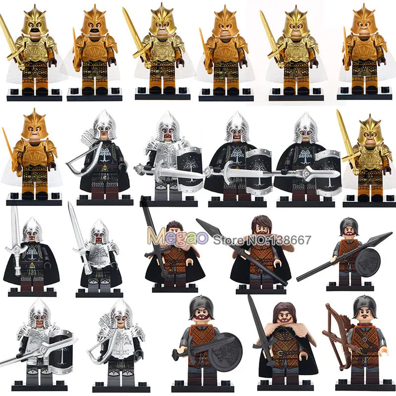 Single Sale Medieval Castle Knights Lord of the Rings Captain The Game of Thrones Infantry Building Blocks Kids Toys
Single Sale Medieval Castle Knights Lord of the Rings Captain The Game of Thrones Infantry Building Blocks Kids Toys