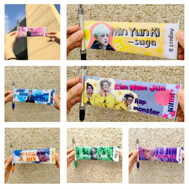 Kpop Korean Gel Pull Pen Black Ink 0.5mm Bulletproof Fans Gifts With Cute Photo Model JungKook Jimin Tae Hyung Girls Children
Kpop Korean Gel Pull Pen Black Ink 0.5mm Bulletproof Fans Gifts With Cute Photo Model JungKook Jimin Tae Hyung Girls Children