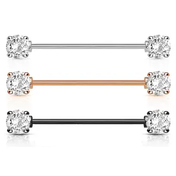 JFORYOU Round CZ Crystal Industrial Barbell Piercing in 316L Surgical Steel 1 3/8 Inch 35mm Length
JFORYOU Round CZ Crystal Industrial Barbell Piercing in 316L Surgical Steel 1 3/8 Inch 35mm Length