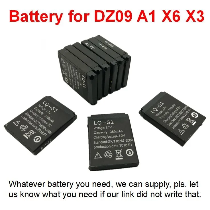 Rechargeable Li Polymer Li-ion Battery For DZ09 A1 W8 GT08 X6 X3 T8 G50 Q529 Q90 DM98 S11 Smart Watch
Rechargeable Li Polymer Li-ion Battery For DZ09 A1 W8 GT08 X6 X3 T8 G50 Q529 Q90 DM98 S11 Smart Watch