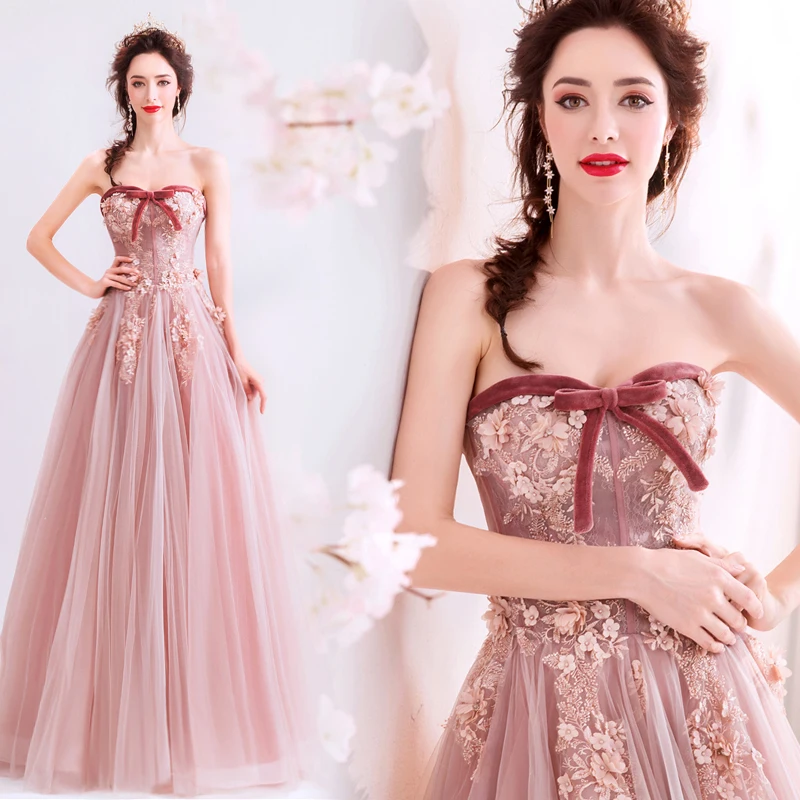 2019 New Arrival Sweet Bowknot Decorated Pink Sweetheart Floor Length Wedding Gown 84
2019 New Arrival Sweet Bowknot Decorated Pink Sweetheart Floor Length Wedding Gown 84