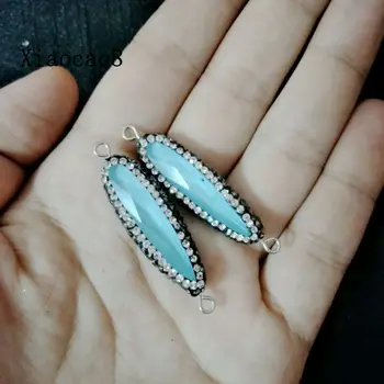 Nature Stone Oval Shape Separate Beads with Black Rhinestone 5Pieces / Lot DIY Accessories for Making Necklace Jewelry
Nature Stone Oval Shape Separate Beads with Black Rhinestone 5Pieces / Lot DIY Accessories for Making Necklace Jewelry