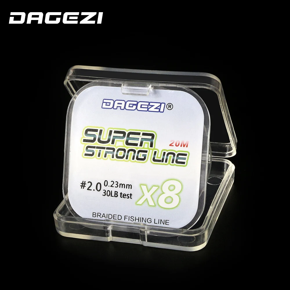 DAGEZI 20M 8 strand Super Strong PE Braided Fishing Line Multifilament Leader line Fishing Line Carp Fishing Sea Fishing lines
DAGEZI 20M 8 strand Super Strong PE Braided Fishing Line Multifilament Leader line Fishing Line Carp Fishing Sea Fishing lines