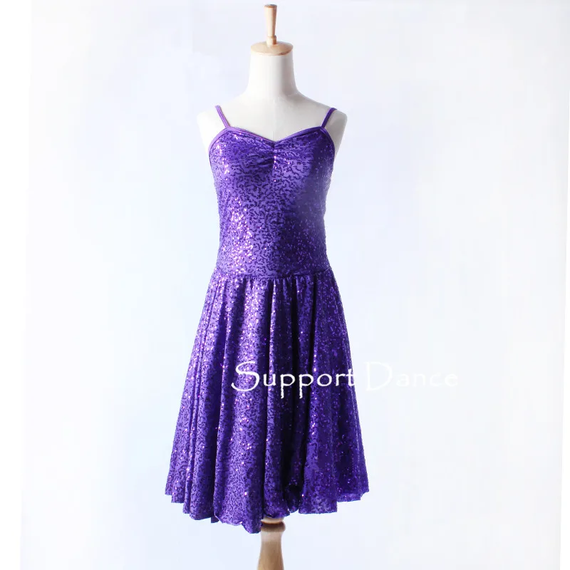 Purple Sequin Long Camisole Ballet Dress Children Adult Performance Costume Support Dance C301
Purple Sequin Long Camisole Ballet Dress Children Adult Performance Costume Support Dance C301