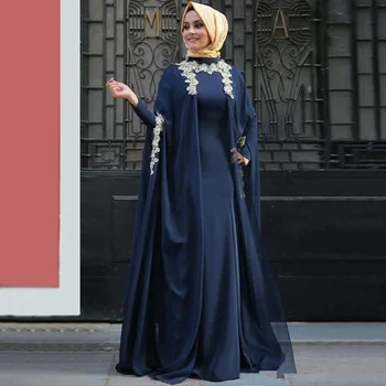Navy Blue Muslim Evening Dresses A-line Long Sleeves Chiffon Lace Islamic Kaftan Dubai Saudi Arabic Long Prom Evening Gown
Navy Blue Muslim Evening Dresses A-line Long Sleeves Chiffon Lace Islamic Kaftan Dubai Saudi Arabic Long Prom Evening Gown