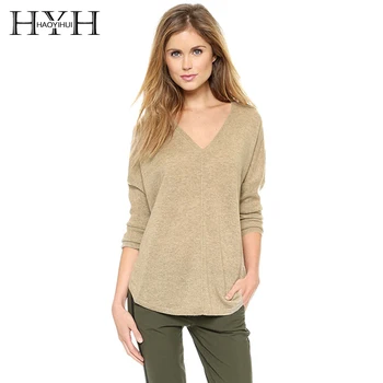HYH HAOYIHUI Solid V Neck Batwing Sleeve Knitted Tops 2018 New Arrival Women Clothing High Low Casual Home Loose Thin Sweater
HYH HAOYIHUI Solid V Neck Batwing Sleeve Knitted Tops 2018 New Arrival Women Clothing High Low Casual Home Loose Thin Sweater