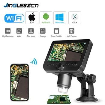 Wifi Digital Microscope 4.3"LED Screen Display 720P 50X-1000X Magnification 1080P FHD 2.0 MP 8 LED For Android and iOS Tablet PC
Wifi Digital Microscope 4.3"LED Screen Display 720P 50X-1000X Magnification 1080P FHD 2.0 MP 8 LED For Android and iOS Tablet PC