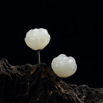 Elegant Real 925 Sterling Silver Jade Lotus Stud Earrings For Women Large Small Natural Stone Allergy Free High Quality Jewelry
Elegant Real 925 Sterling Silver Jade Lotus Stud Earrings For Women Large Small Natural Stone Allergy Free High Quality Jewelry