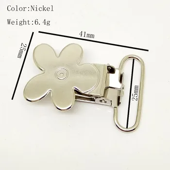 20pcs per lot Flower shaped metal color suspender clips enamel pacifier clips 
20pcs per lot Flower shaped metal color suspender clips enamel pacifier clips
