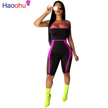 HAOOHU Neon Mesh Splice Sexy Playsuit Costumes Bodycon Body Overalls Off Shoulder One Piece Rompers Womens Jumpsuit Shorts
HAOOHU Neon Mesh Splice Sexy Playsuit Costumes Bodycon Body Overalls Off Shoulder One Piece Rompers Womens Jumpsuit Shorts