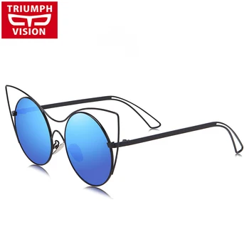 TRIUMPH VISION Cat Eye Women Sunglasses Round Lens Ladies Luxury Brand Designer Female Sun Glasses For Women Mirror Color Oculos
TRIUMPH VISION Cat Eye Women Sunglasses Round Lens Ladies Luxury Brand Designer Female Sun Glasses For Women Mirror Color Oculos